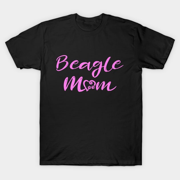 Beagle Mom (Pink) T-Shirt by jon.jbm@gmail.com